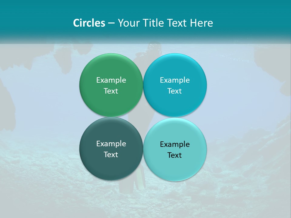 A Scuba Diver With A Light In The Water PowerPoint Template