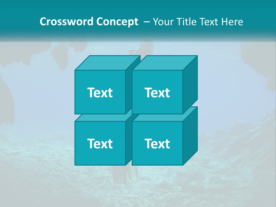 A Scuba Diver With A Light In The Water PowerPoint Template