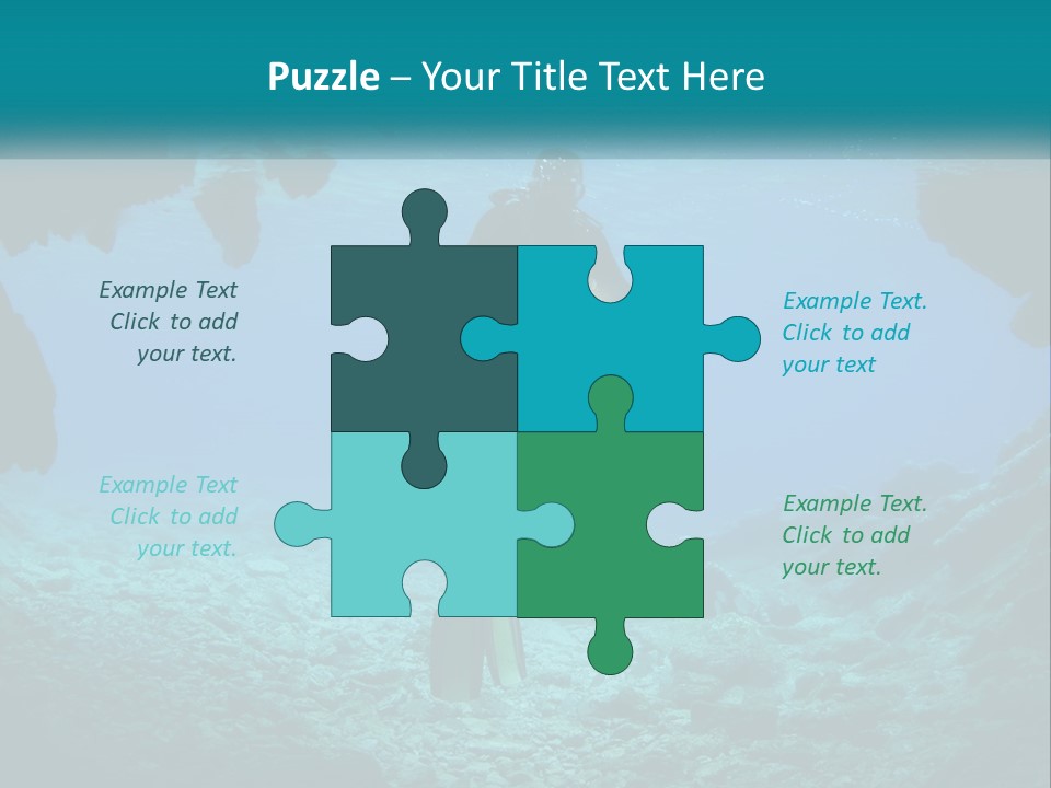 A Scuba Diver With A Light In The Water PowerPoint Template