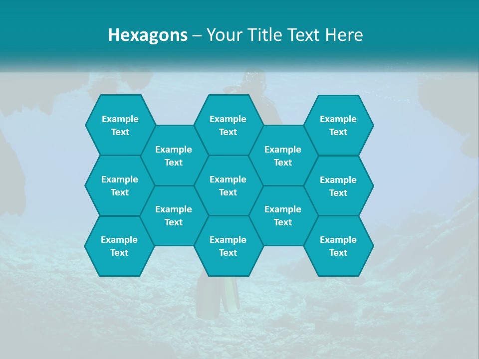 A Scuba Diver With A Light In The Water PowerPoint Template