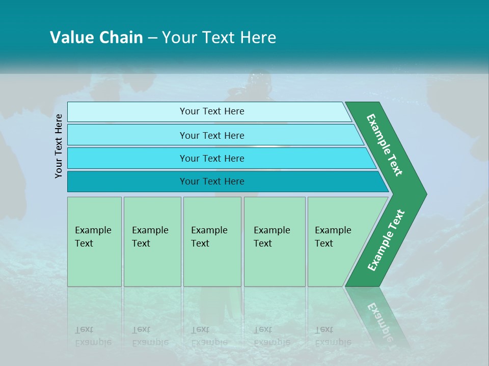 A Scuba Diver With A Light In The Water PowerPoint Template