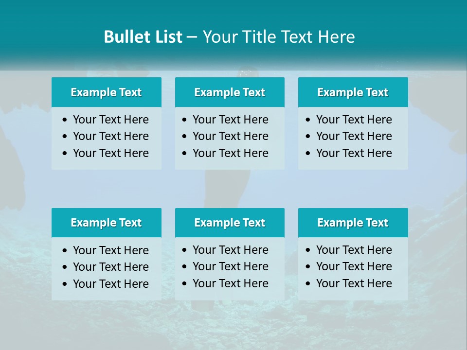 A Scuba Diver With A Light In The Water PowerPoint Template