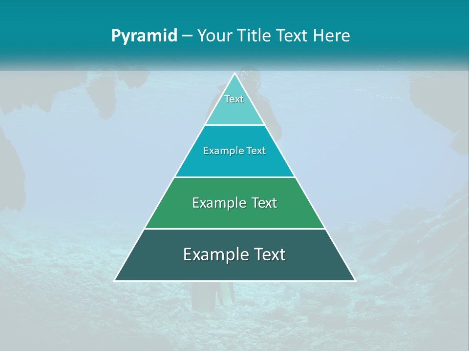 A Scuba Diver With A Light In The Water PowerPoint Template