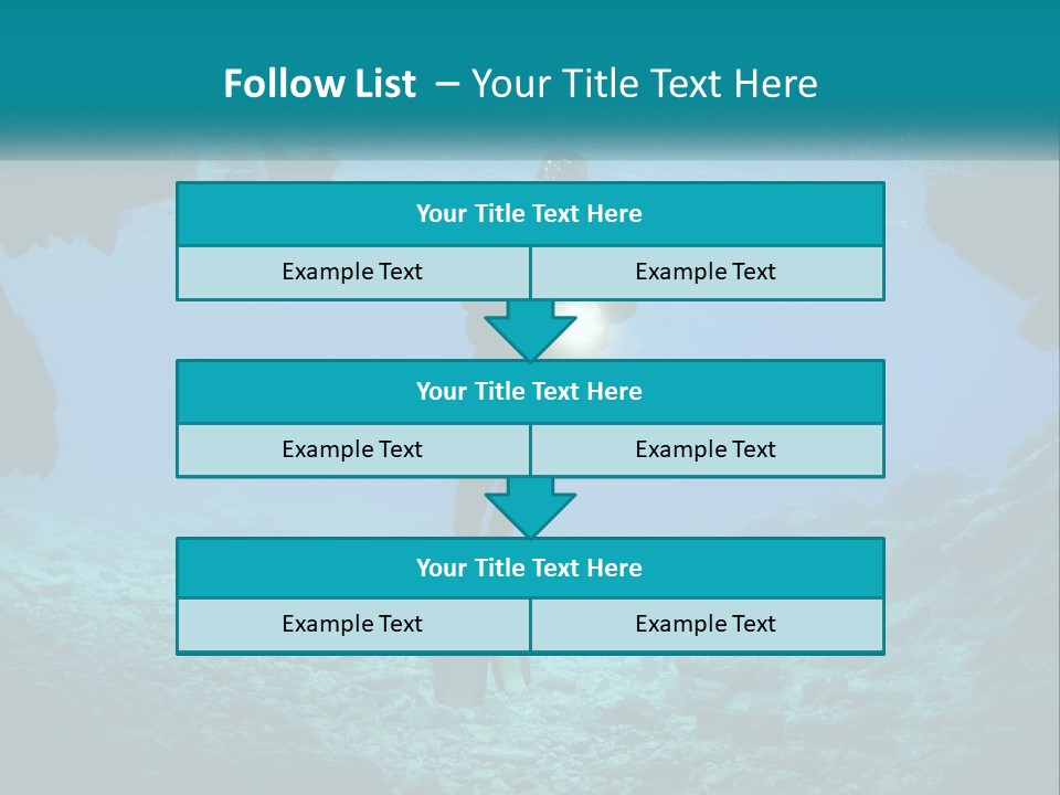 A Scuba Diver With A Light In The Water PowerPoint Template