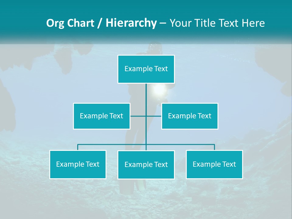 A Scuba Diver With A Light In The Water PowerPoint Template