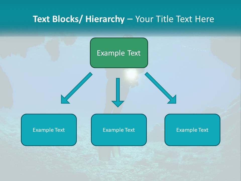 A Scuba Diver With A Light In The Water PowerPoint Template