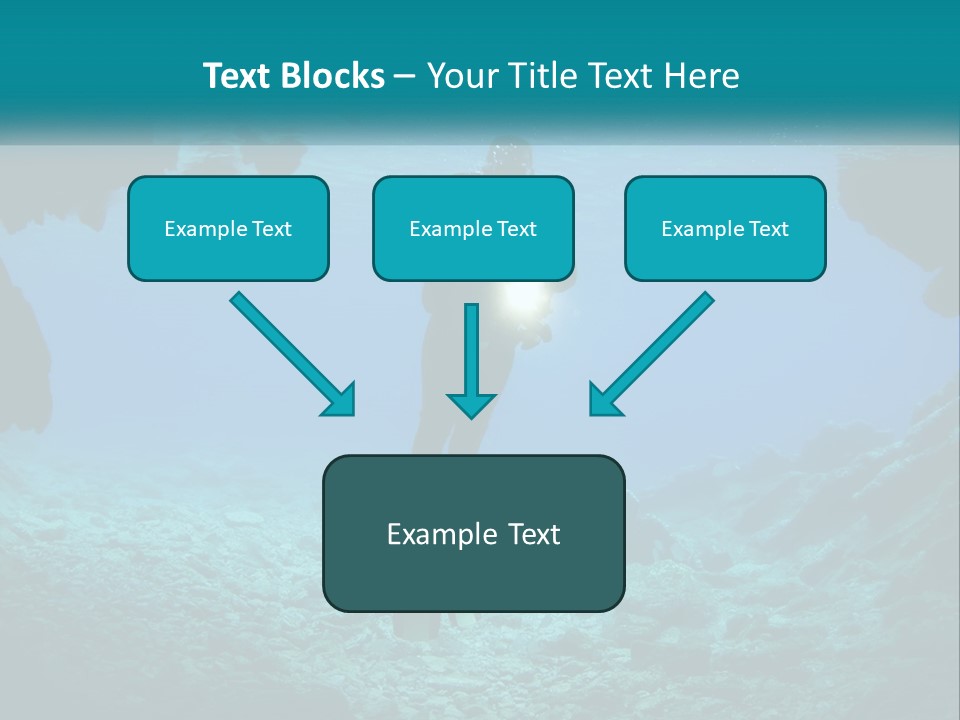 A Scuba Diver With A Light In The Water PowerPoint Template