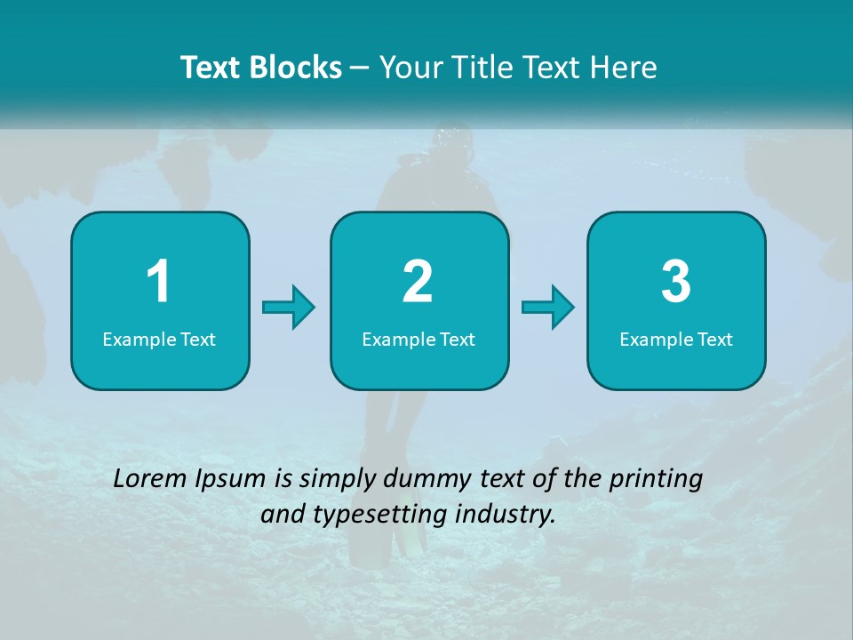 A Scuba Diver With A Light In The Water PowerPoint Template