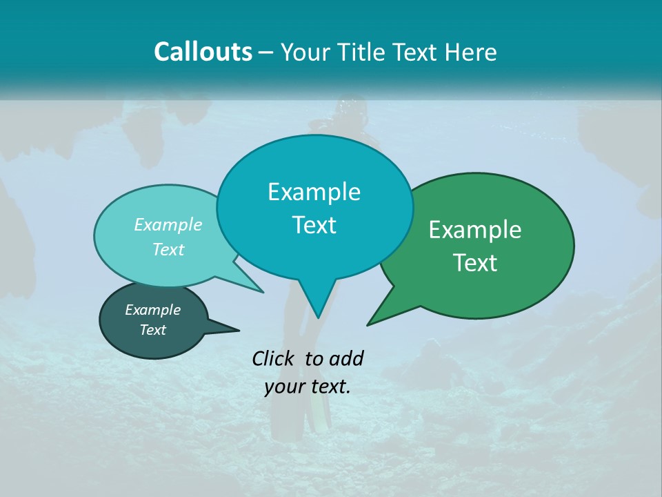 A Scuba Diver With A Light In The Water PowerPoint Template