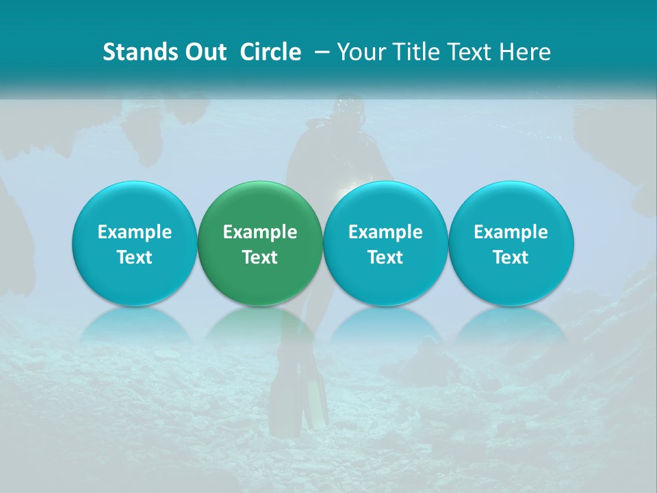 A Scuba Diver With A Light In The Water PowerPoint Template