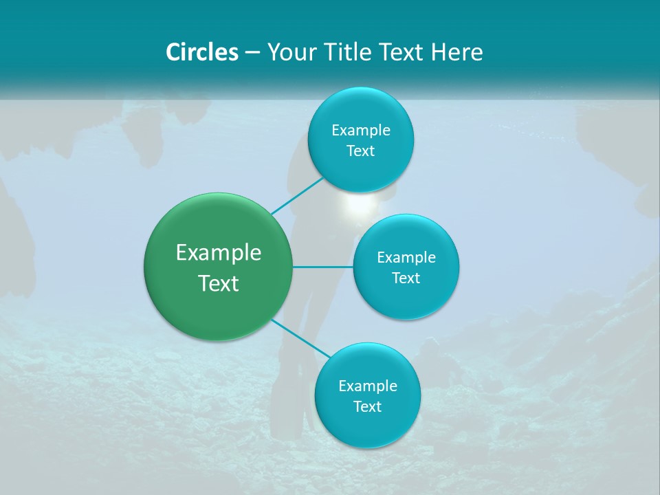 A Scuba Diver With A Light In The Water PowerPoint Template