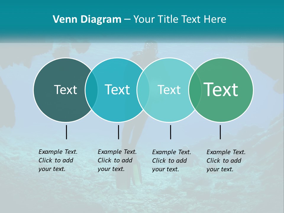 A Scuba Diver With A Light In The Water PowerPoint Template