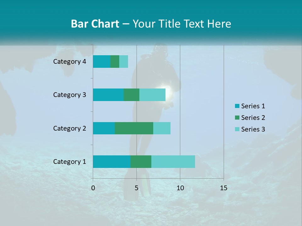 A Scuba Diver With A Light In The Water PowerPoint Template