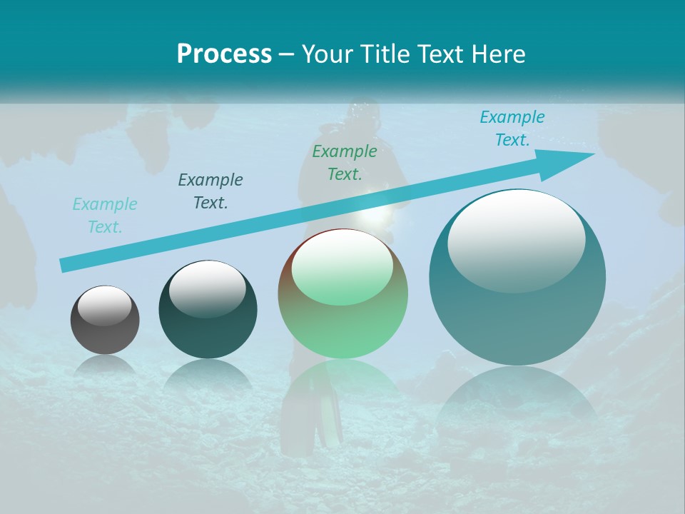 A Scuba Diver With A Light In The Water PowerPoint Template