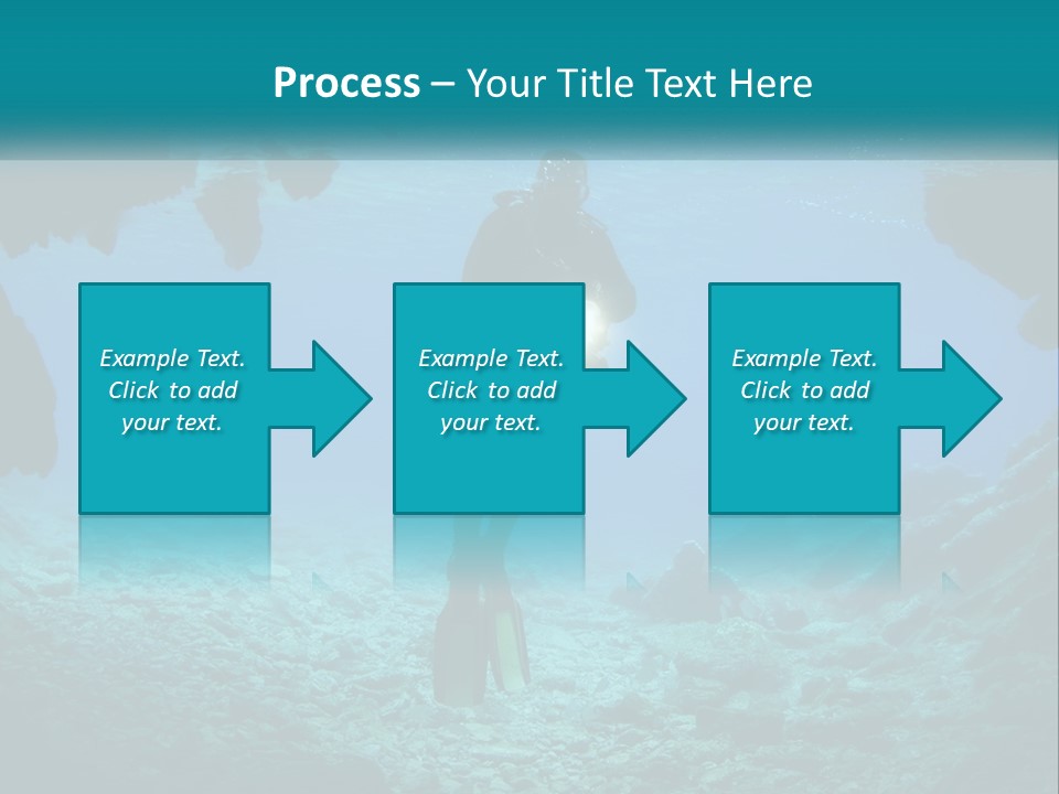 A Scuba Diver With A Light In The Water PowerPoint Template