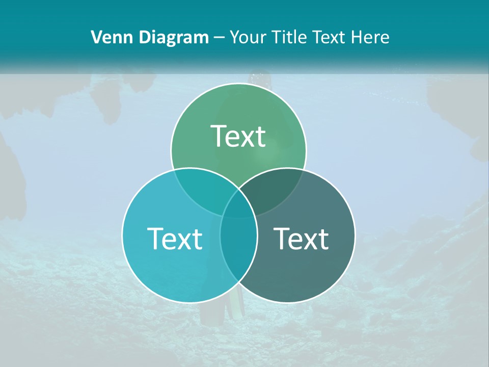 A Scuba Diver With A Light In The Water PowerPoint Template