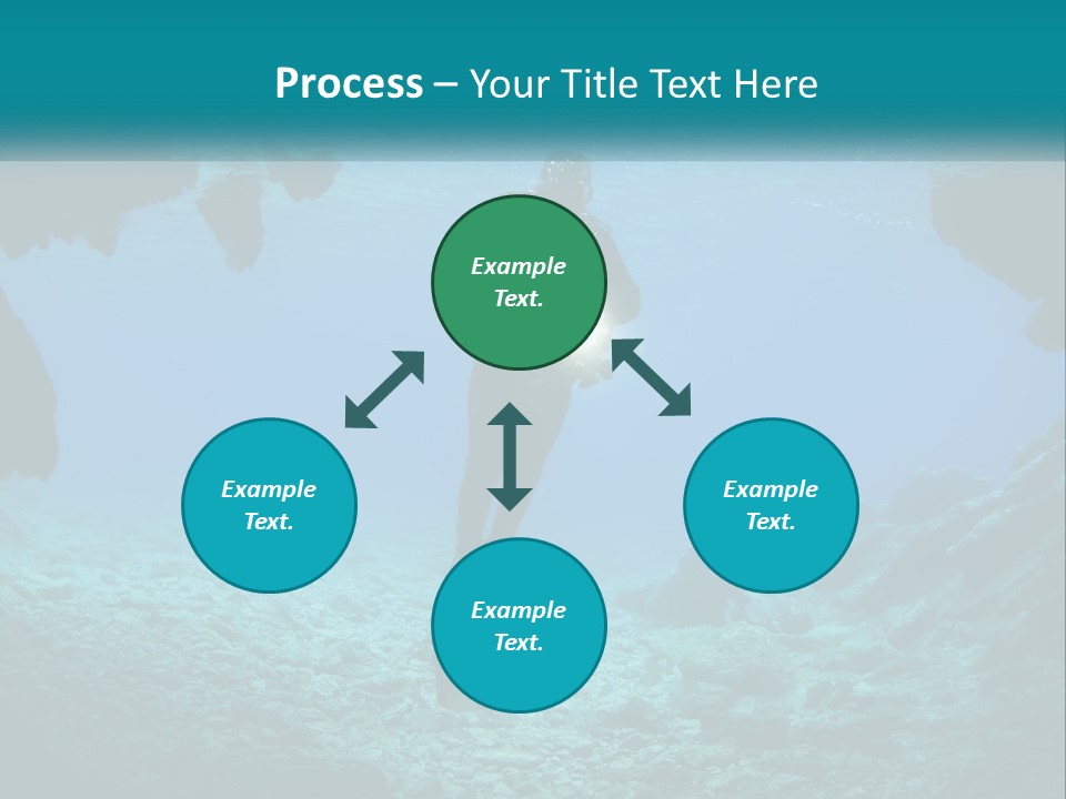 A Scuba Diver With A Light In The Water PowerPoint Template