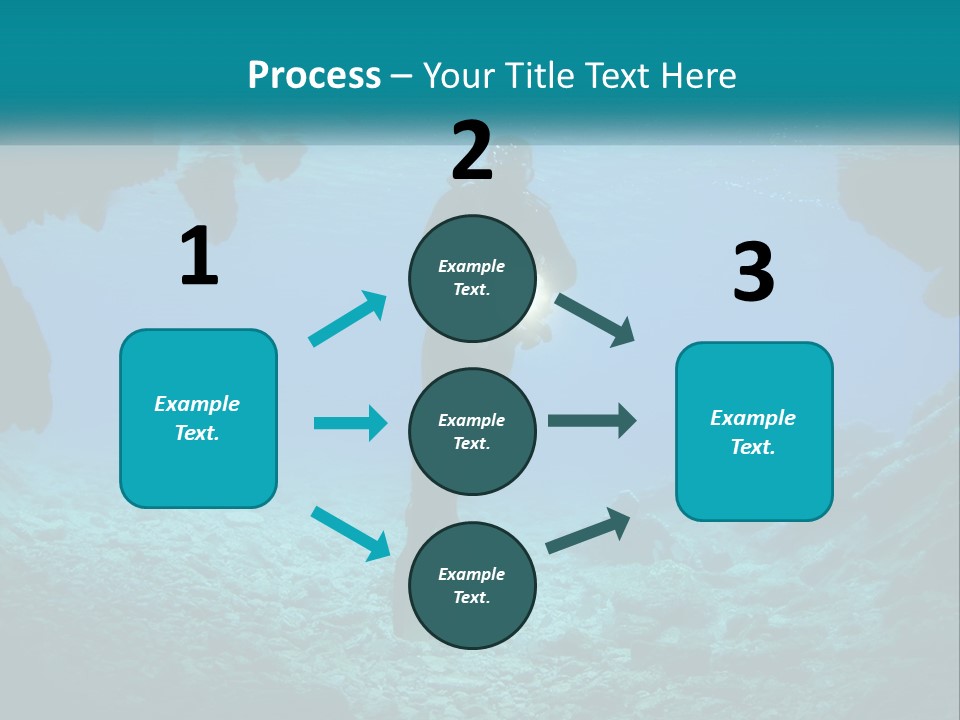 A Scuba Diver With A Light In The Water PowerPoint Template