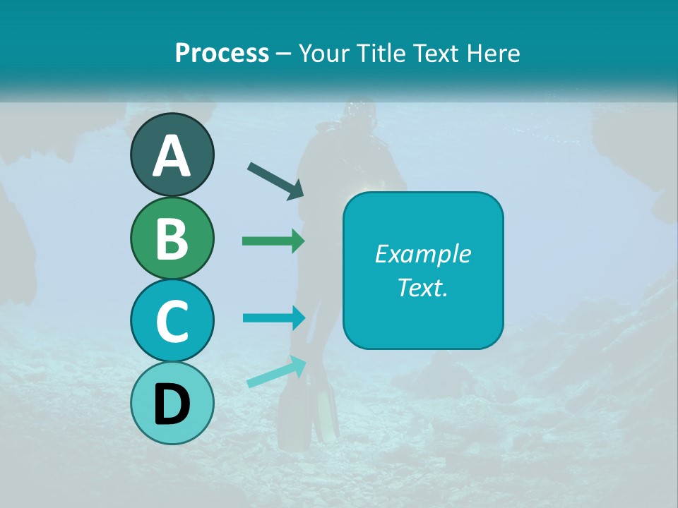 A Scuba Diver With A Light In The Water PowerPoint Template