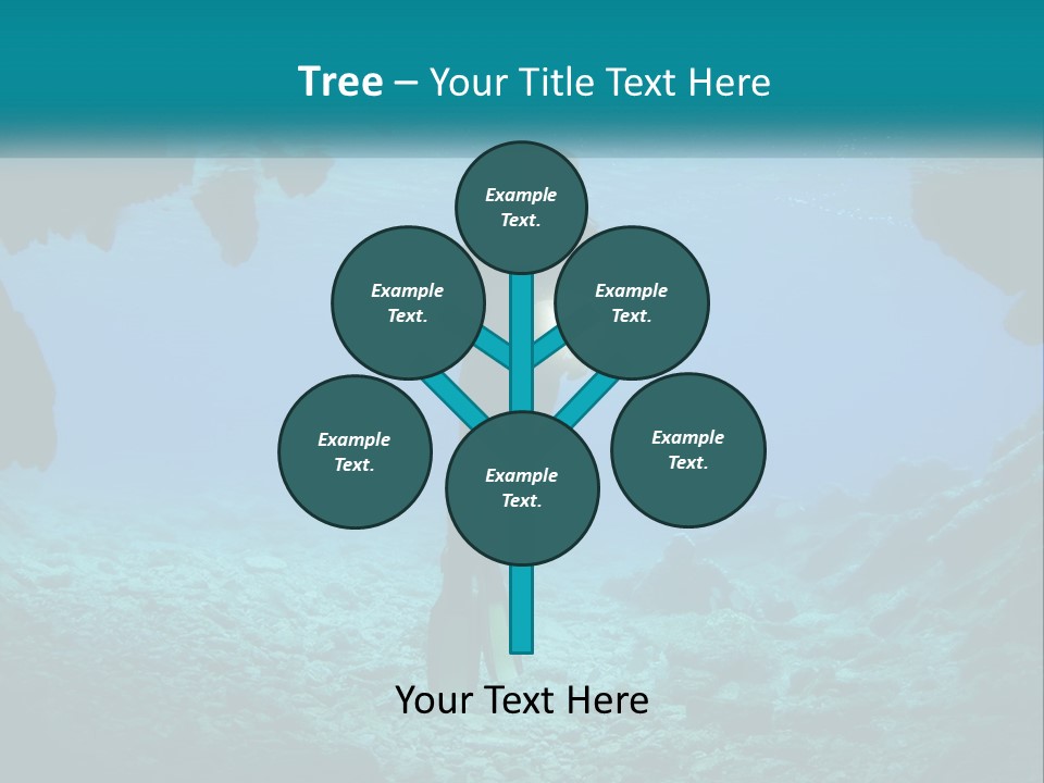 A Scuba Diver With A Light In The Water PowerPoint Template