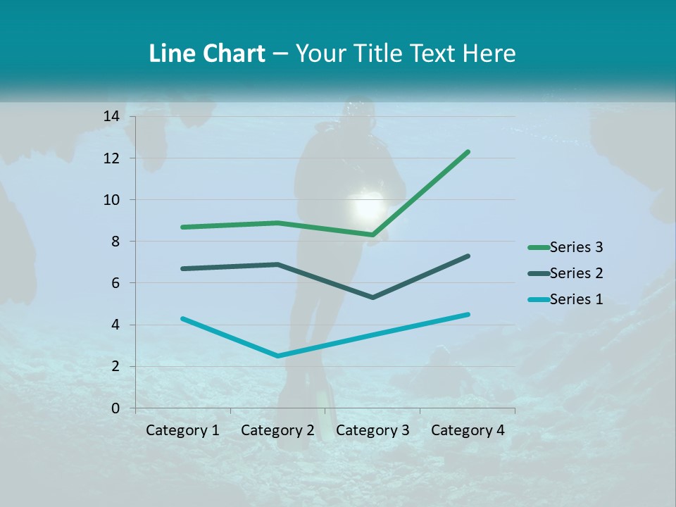 A Scuba Diver With A Light In The Water PowerPoint Template