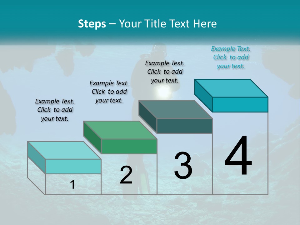 A Scuba Diver With A Light In The Water PowerPoint Template