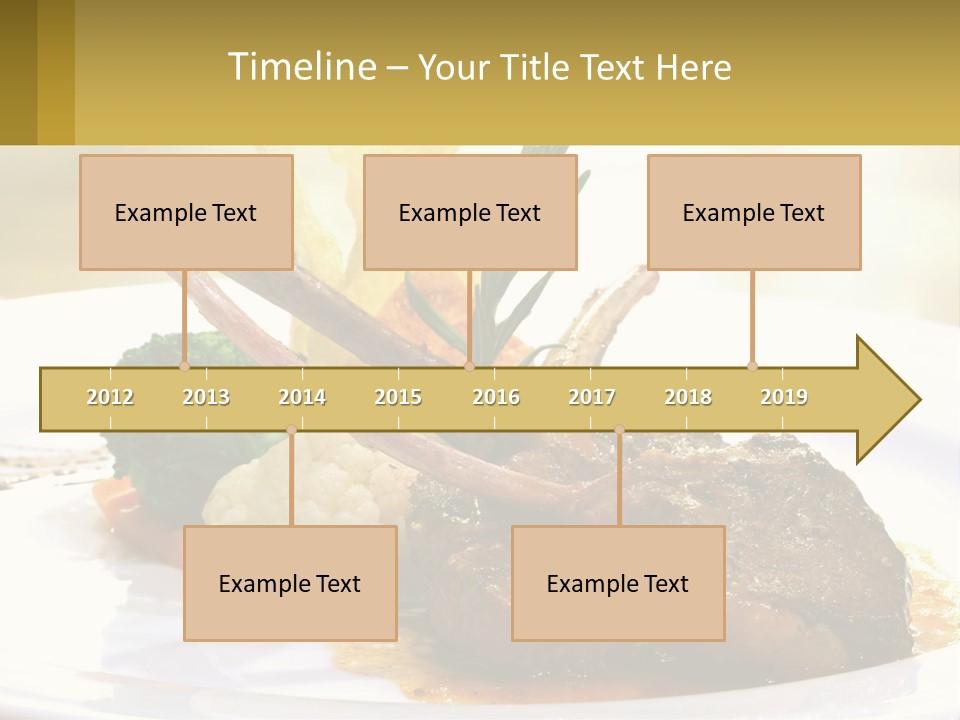A White Plate Topped With Meat And Vegetables PowerPoint Template