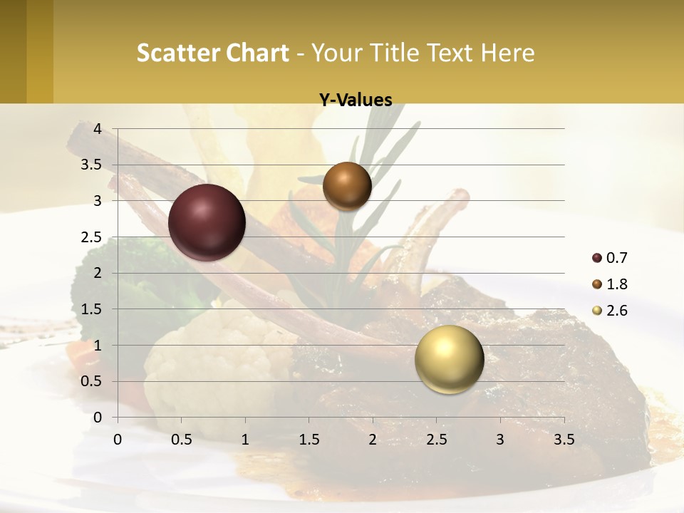 A White Plate Topped With Meat And Vegetables PowerPoint Template