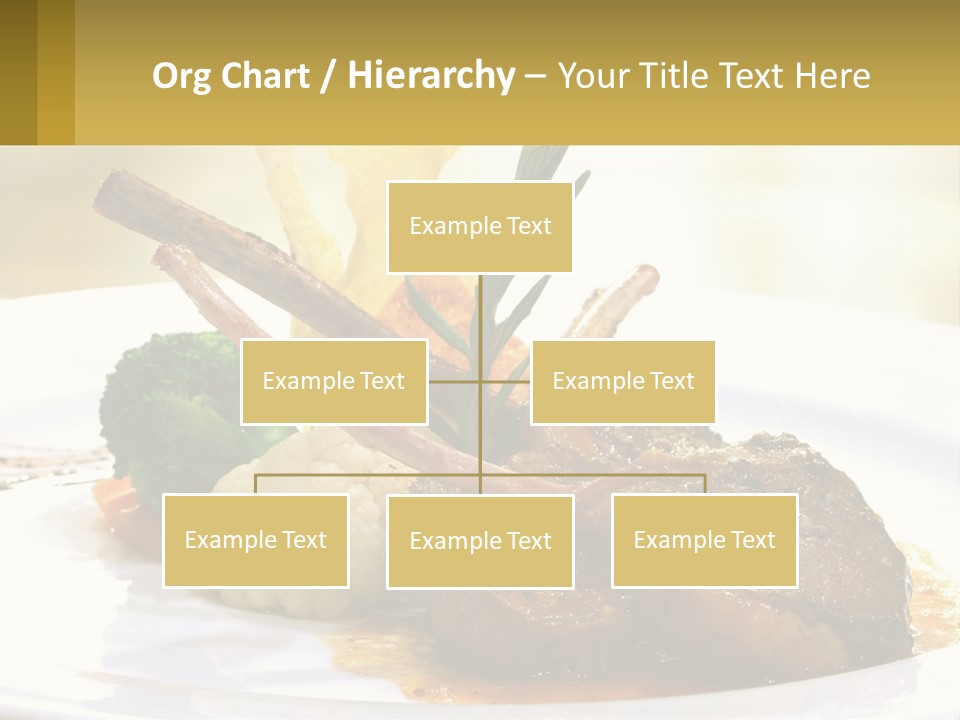 A White Plate Topped With Meat And Vegetables PowerPoint Template