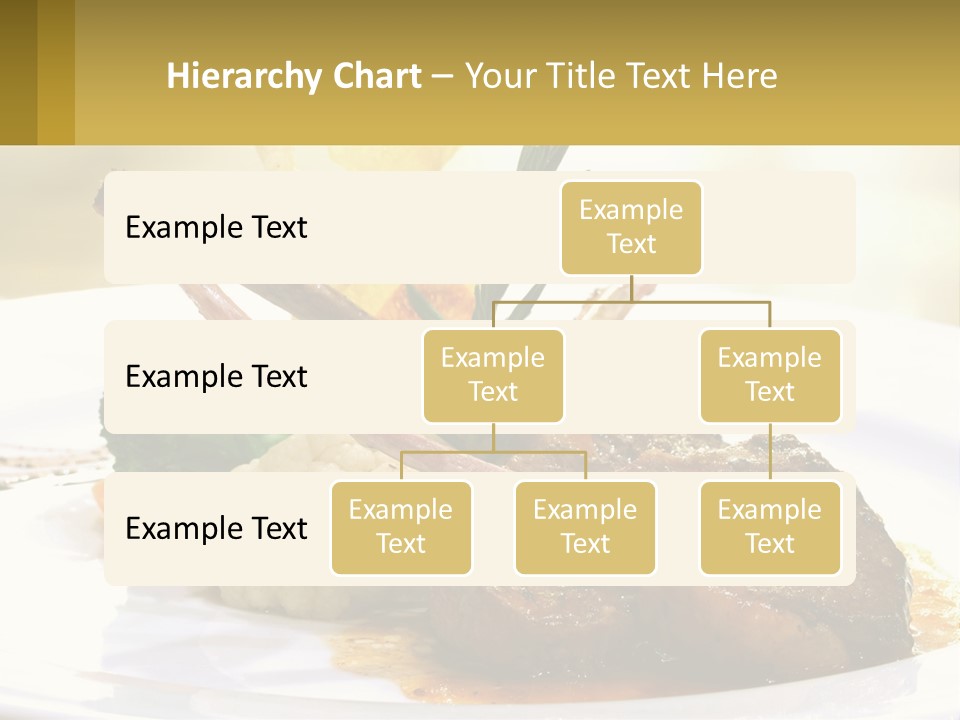 A White Plate Topped With Meat And Vegetables PowerPoint Template