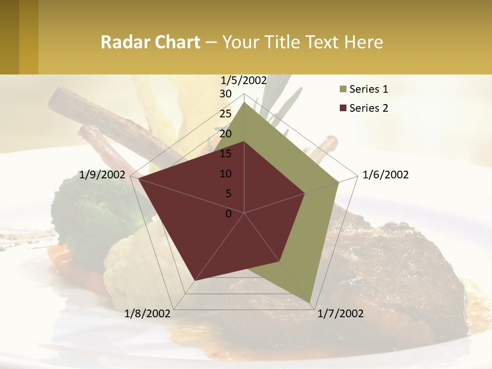 A White Plate Topped With Meat And Vegetables PowerPoint Template