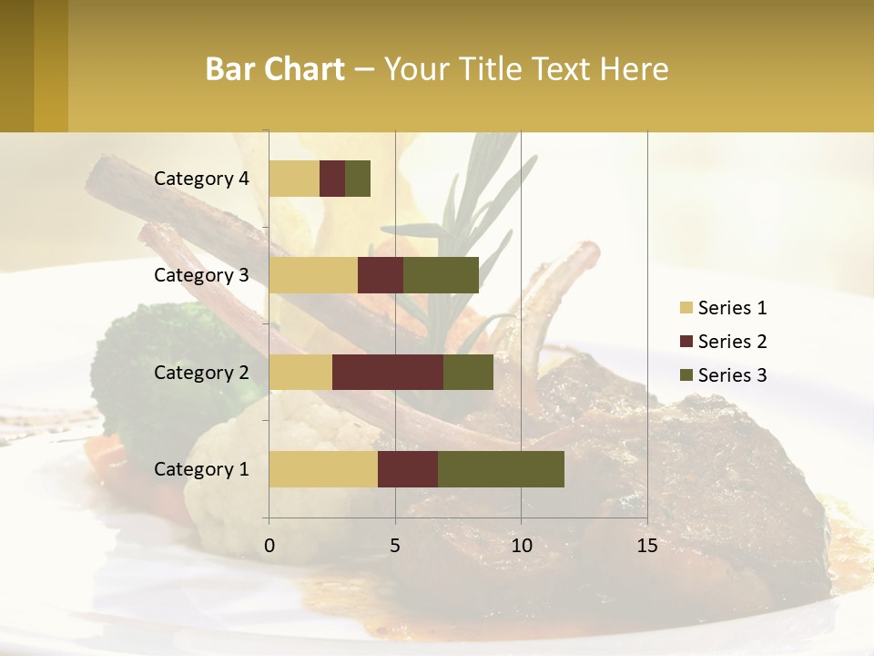 A White Plate Topped With Meat And Vegetables PowerPoint Template