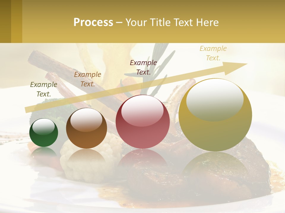 A White Plate Topped With Meat And Vegetables PowerPoint Template