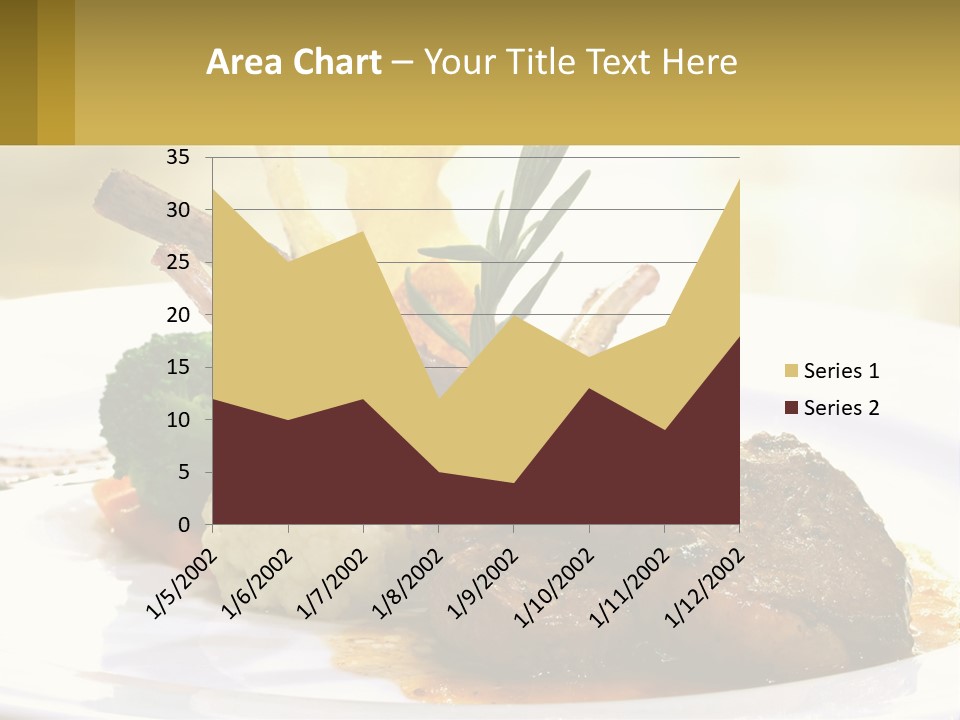 A White Plate Topped With Meat And Vegetables PowerPoint Template