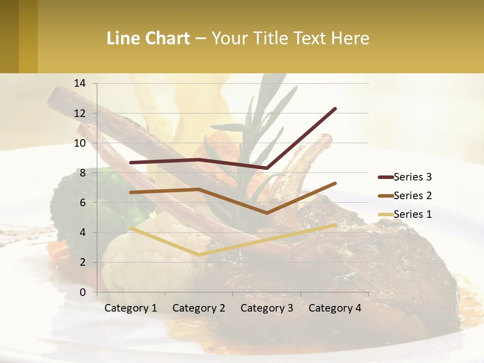A White Plate Topped With Meat And Vegetables PowerPoint Template