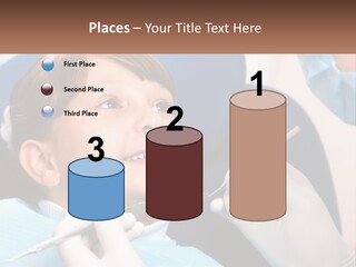 A Young Boy Getting His Teeth Checked By A Dentist PowerPoint Template