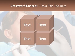 A Young Boy Getting His Teeth Checked By A Dentist PowerPoint Template