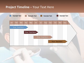 A Young Boy Getting His Teeth Checked By A Dentist PowerPoint Template