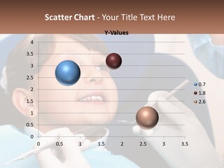 A Young Boy Getting His Teeth Checked By A Dentist PowerPoint Template