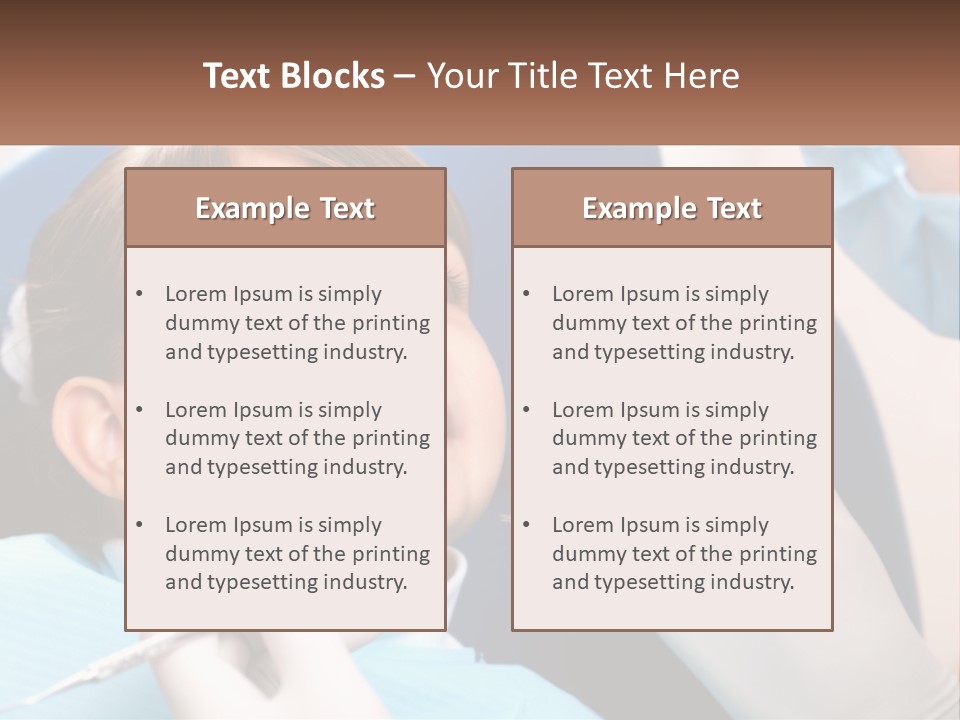 A Young Boy Getting His Teeth Checked By A Dentist PowerPoint Template