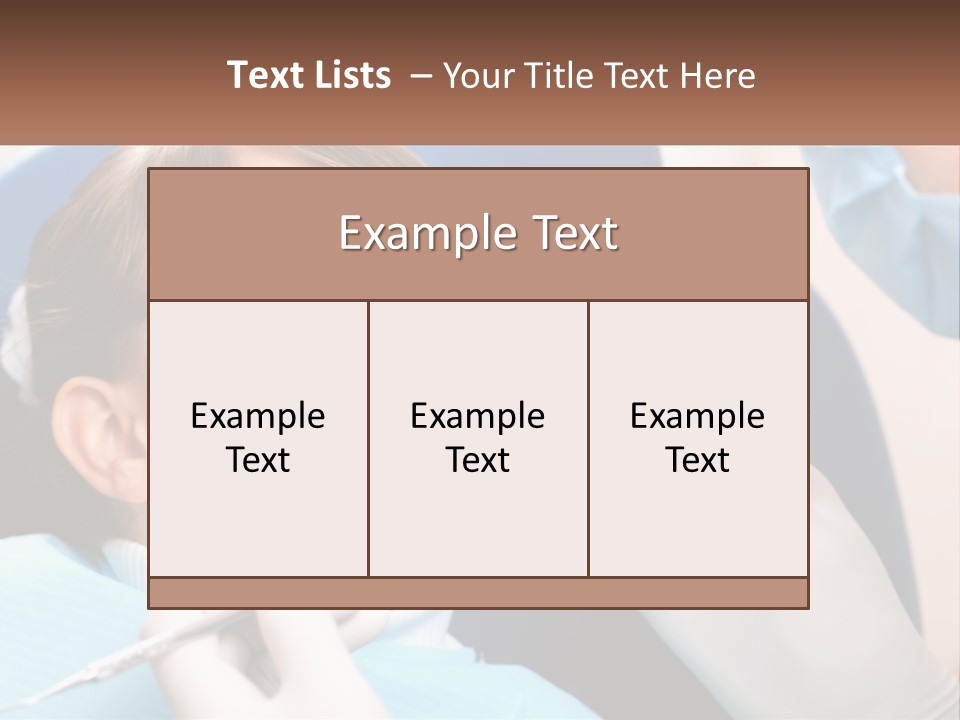 A Young Boy Getting His Teeth Checked By A Dentist PowerPoint Template