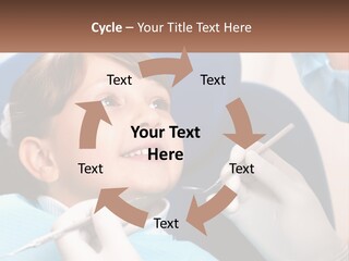 A Young Boy Getting His Teeth Checked By A Dentist PowerPoint Template