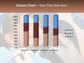 A Young Boy Getting His Teeth Checked By A Dentist PowerPoint Template