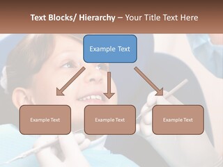 A Young Boy Getting His Teeth Checked By A Dentist PowerPoint Template