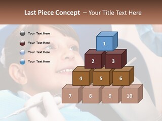 A Young Boy Getting His Teeth Checked By A Dentist PowerPoint Template
