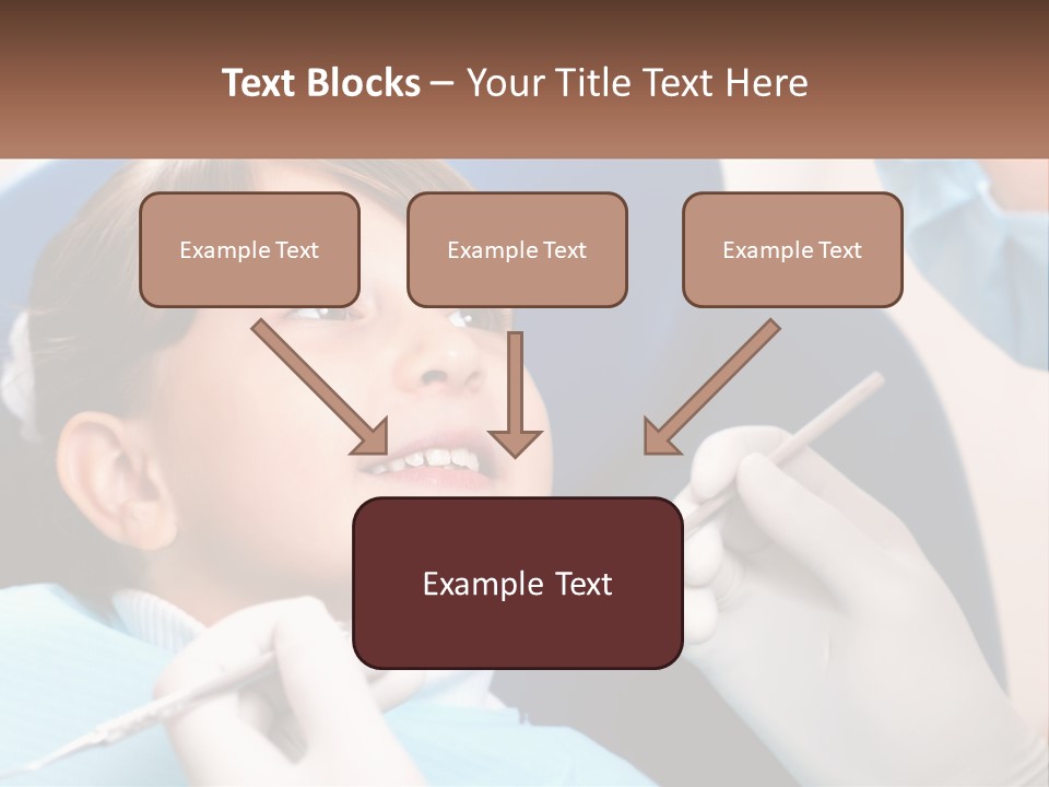 A Young Boy Getting His Teeth Checked By A Dentist PowerPoint Template