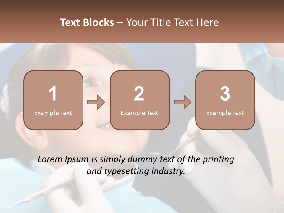 A Young Boy Getting His Teeth Checked By A Dentist PowerPoint Template