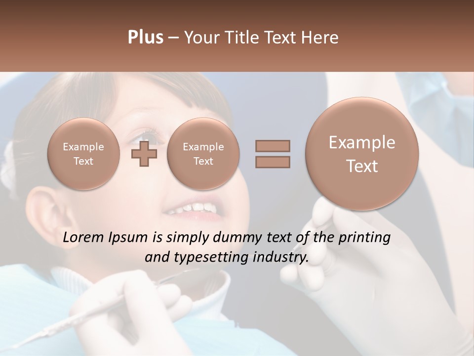 A Young Boy Getting His Teeth Checked By A Dentist PowerPoint Template