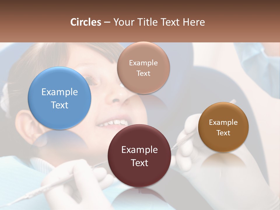 A Young Boy Getting His Teeth Checked By A Dentist PowerPoint Template