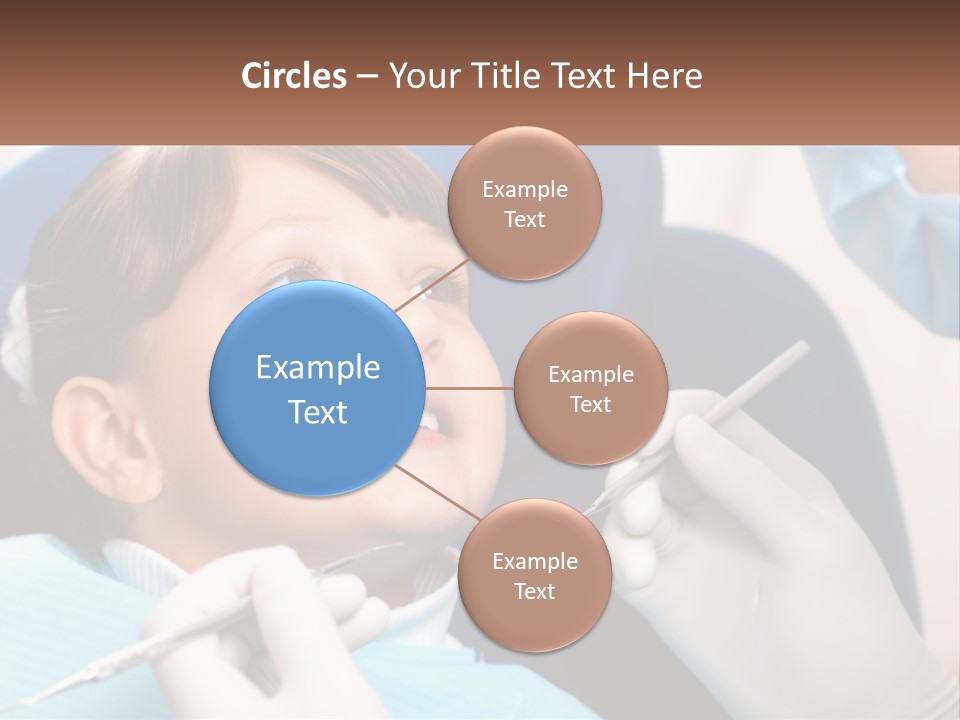 A Young Boy Getting His Teeth Checked By A Dentist PowerPoint Template